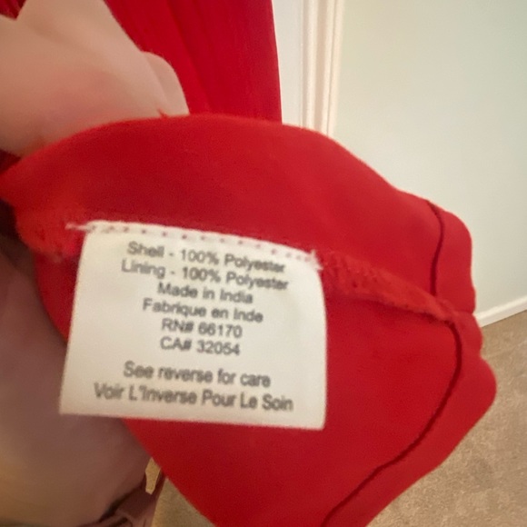 Anthropologie Rina Dhaka Red Maxi Dress Size 4 - Picture 8 of 9